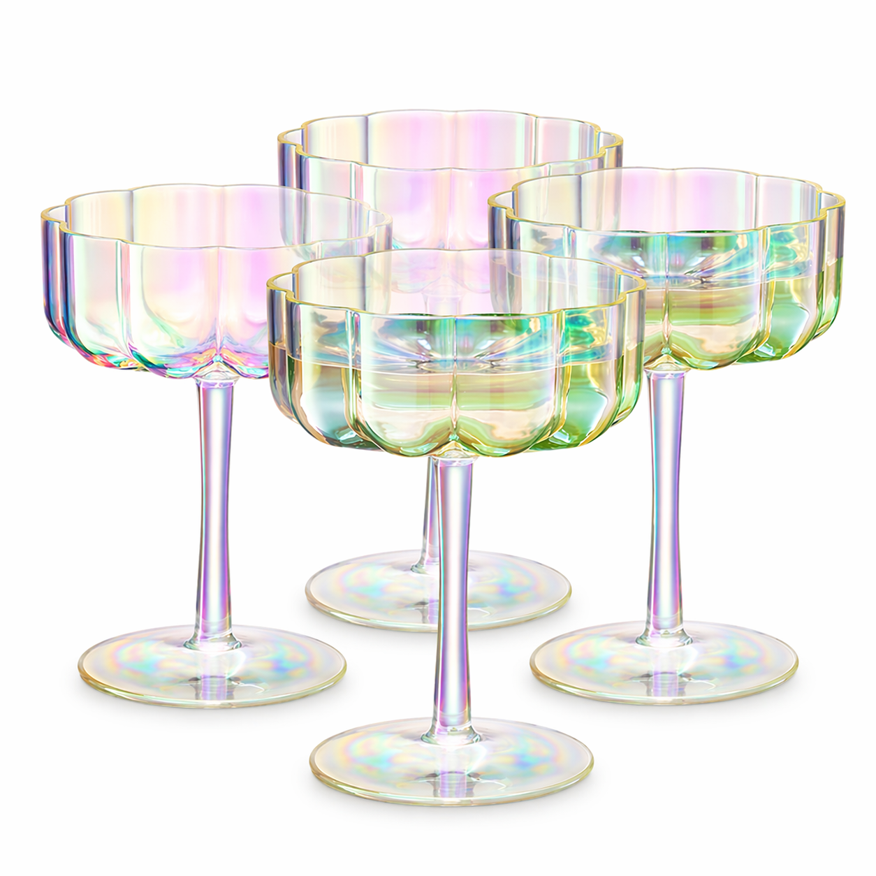 Midnight Blue Coupe Glass Set