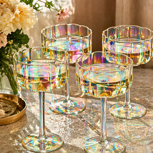 Midnight Blue Coupe Glass Set