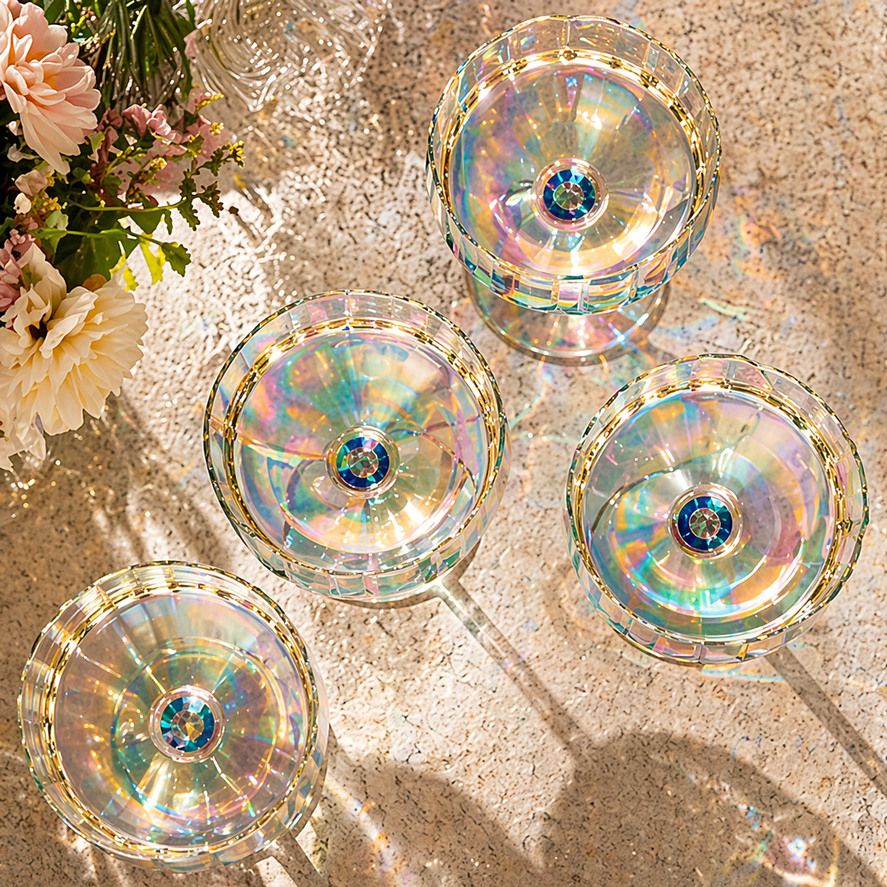 Midnight Blue Coupe Glass Set