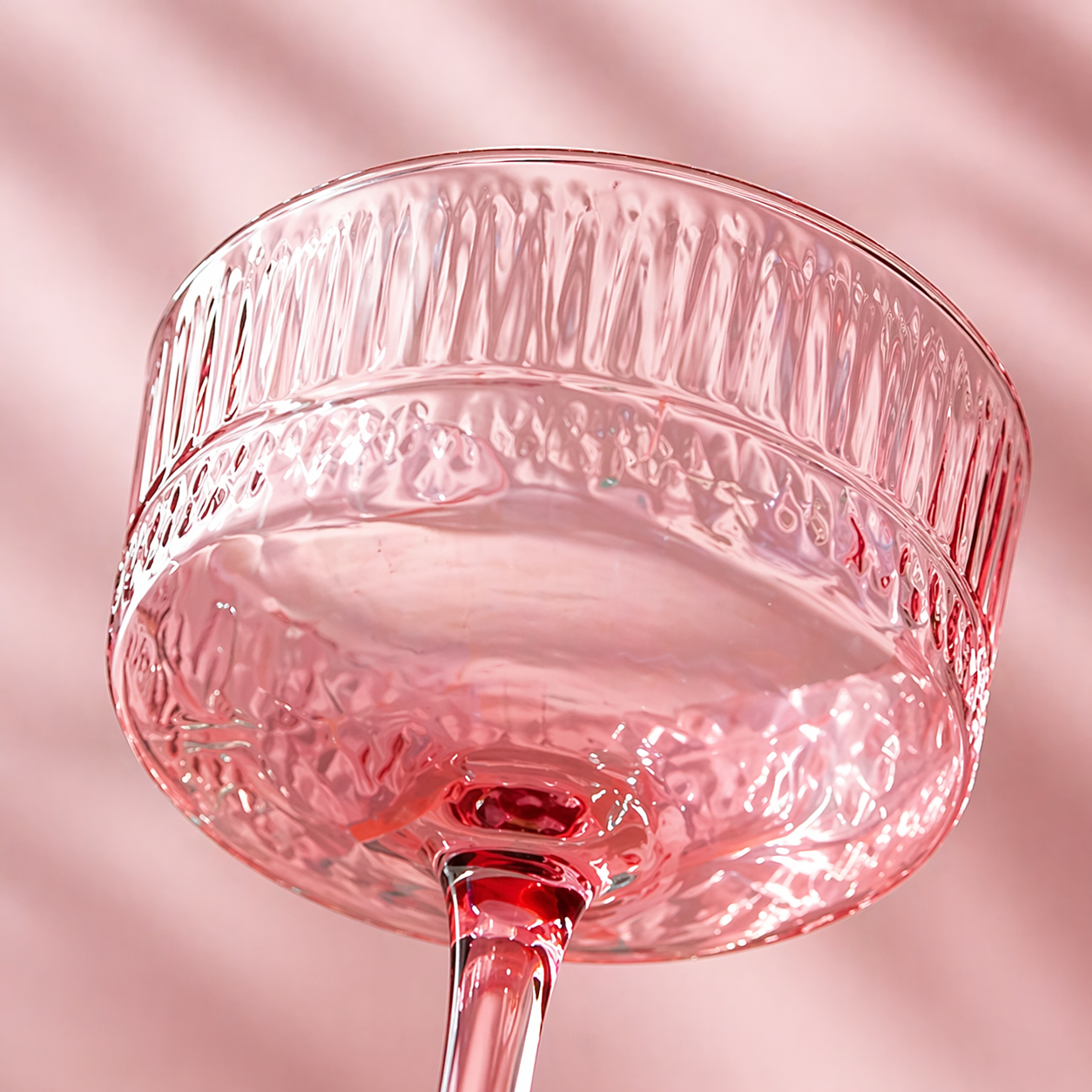 Rose Red Vintage Coupe Glass Set