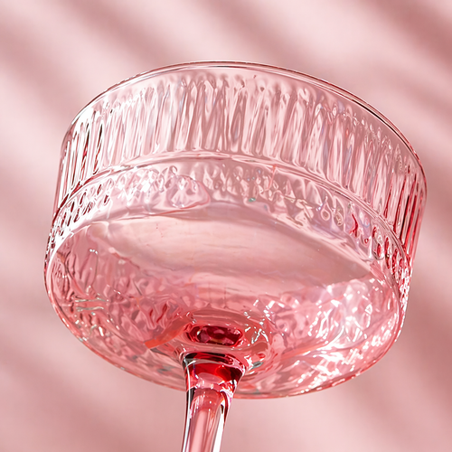 Rose Red Vintage Coupe Glass Set