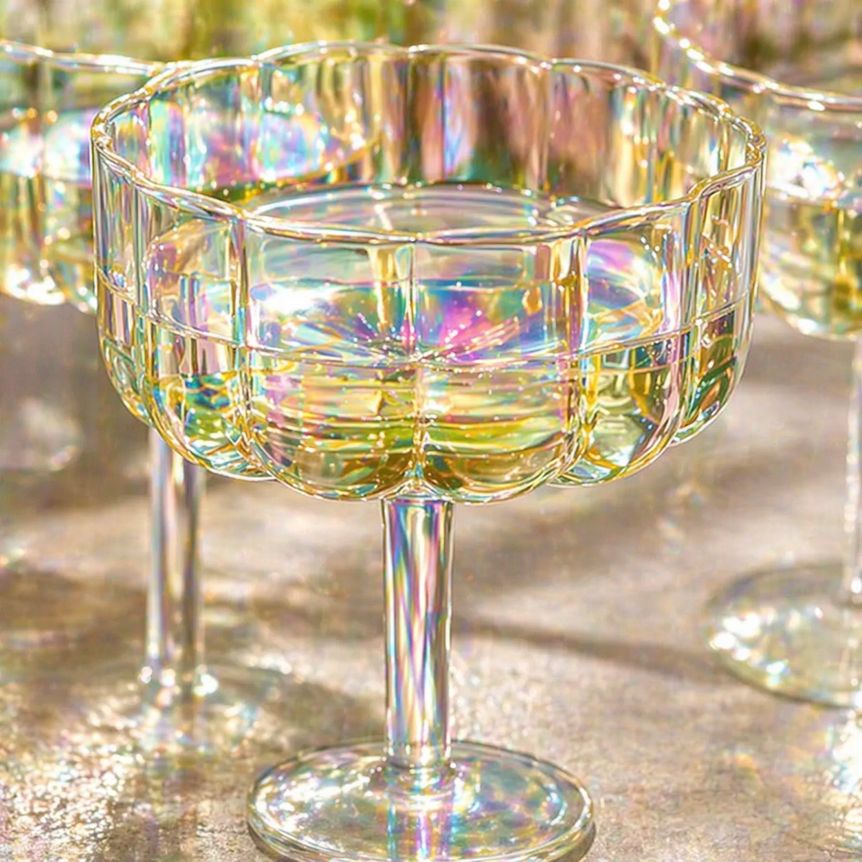 Midnight Blue Coupe Glass Set